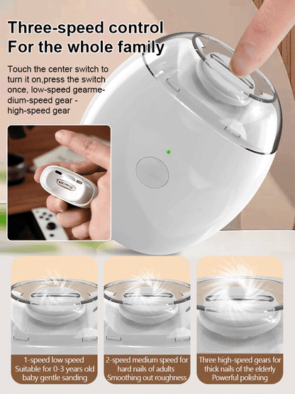 🔥【Safer Than Clippers】NailGlow™ Electric Nail Smoother - Salon-Perfect Nails in Just 3 Minutes!10-Year Warranty for Peace of Mind!