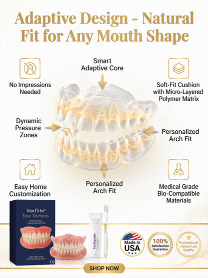 [No. 1 in Oral Care] Premium Custom Full-Mouth Denture Set