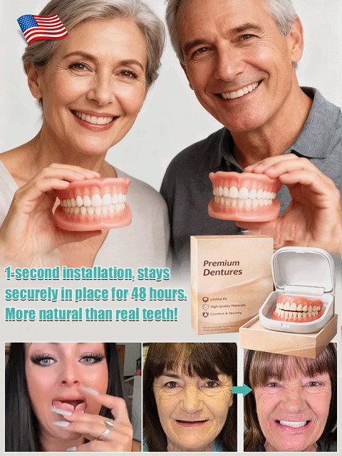 [Comes with Portable Denture Case] Regain Your Smile with Dentures