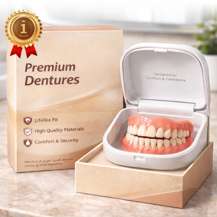 [Comes with Portable Denture Case] Regain Your Smile with Dentures