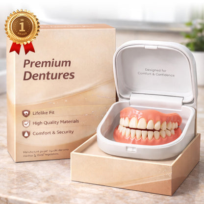 [Comes with Portable Denture Case] Regain Your Smile with Dentures