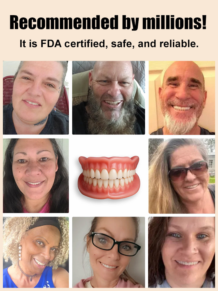 [Comes with Portable Denture Case] Regain Your Smile with Dentures
