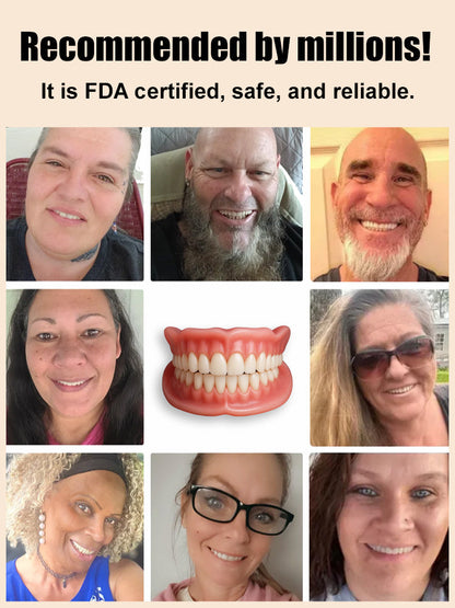 [Comes with Portable Denture Case] Regain Your Smile with Dentures